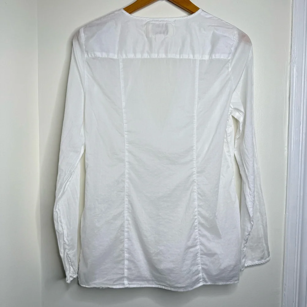 American Eagle Outfitters Lightweight White Cotton Blouse Top Boho Beachy Sz 14 - Picture 3 of 10